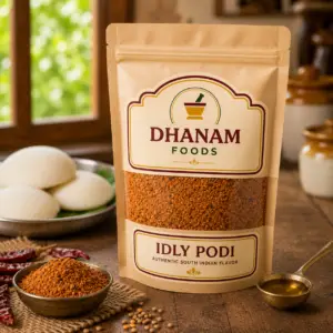 Traditional idli podi made with roasted lentils